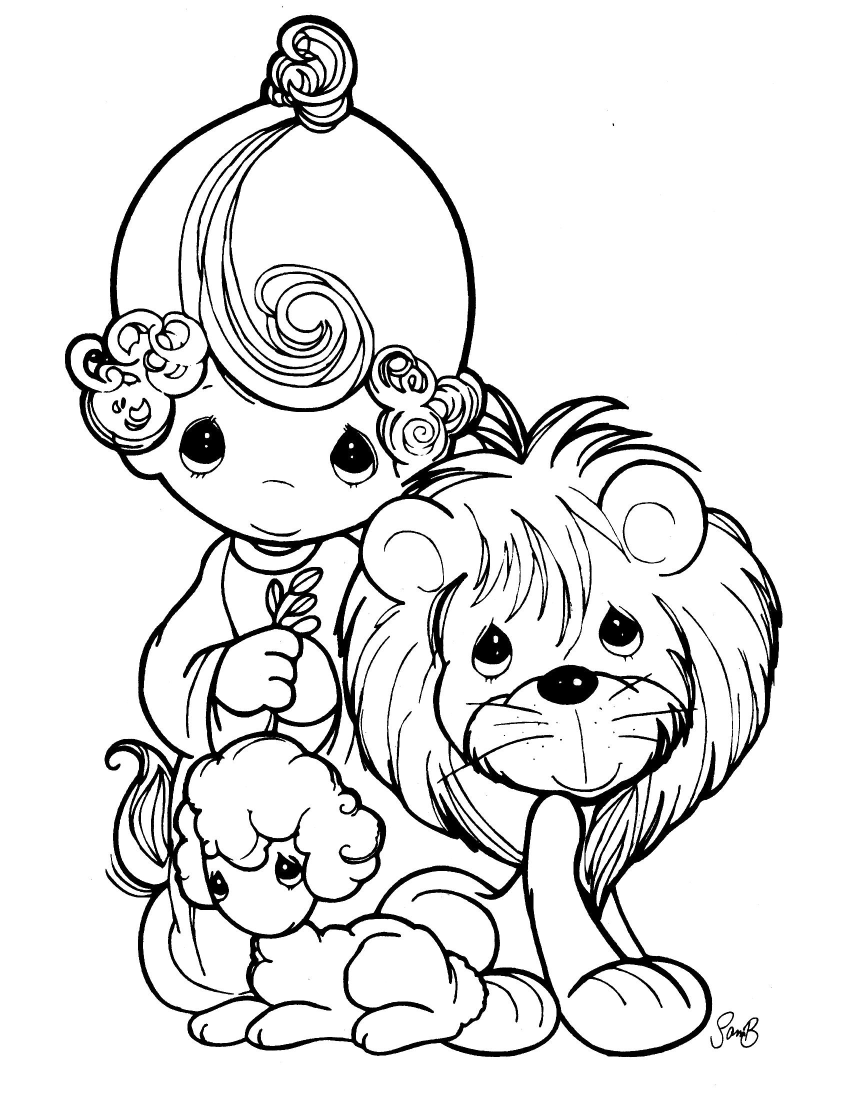 1700x2200 Precious Moments Animals Coloring Pages 5 Adorable Printable Acpra