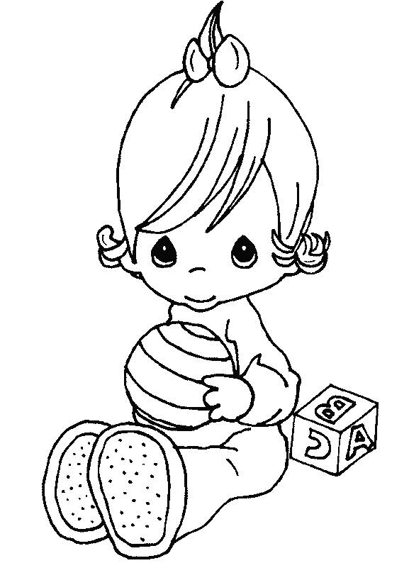 Precious Moments Baby Girl Coloring Pages
