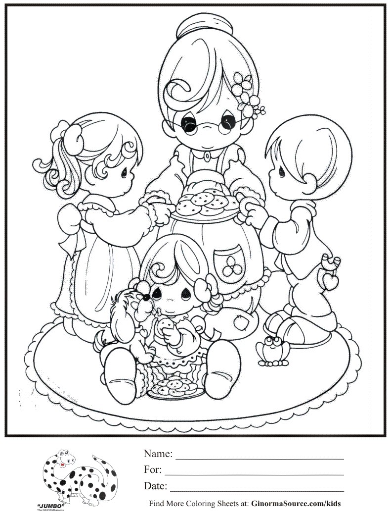 791x1050 Birthday Coloring Pages To Color Precious Moments