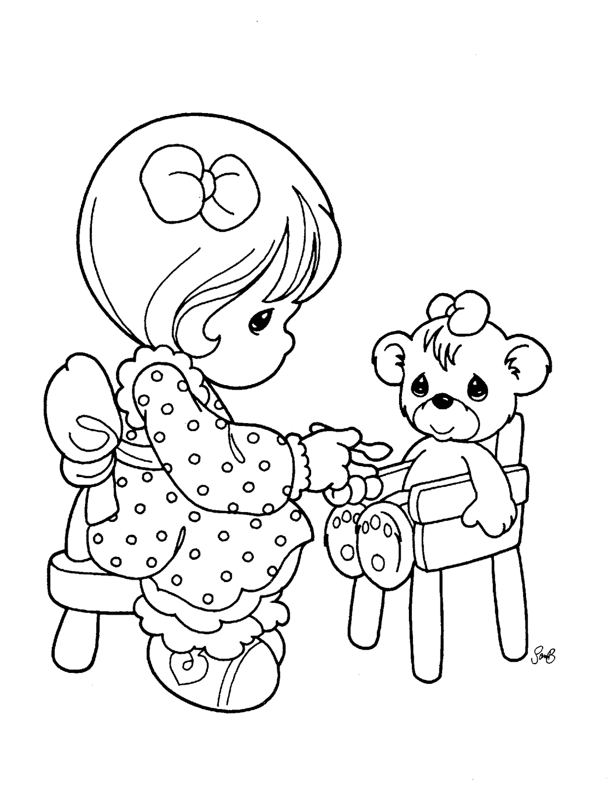 1229x1600 Precious Moments Animals Coloring Pages Download