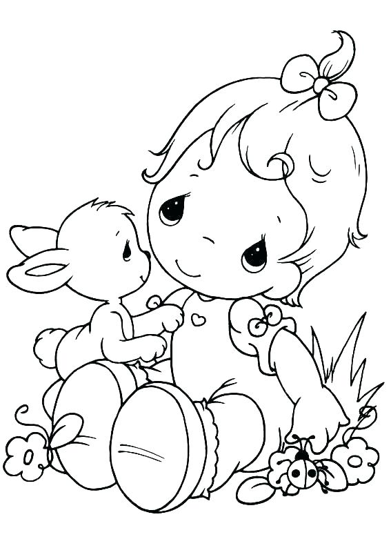 567x794 Precious Moments Animals Coloring Pages Precious Moments Baby