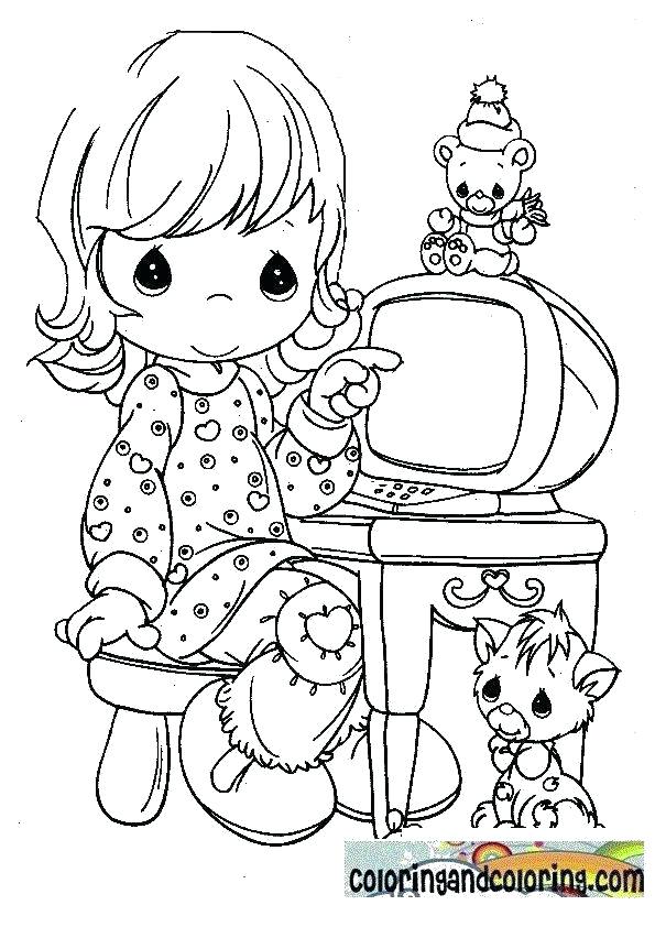 595x842 Precious Moments Valentine Coloring Pages Precious Moments