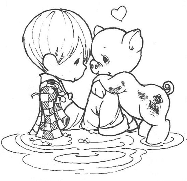 640x618 Precious Moments Coloring Pages