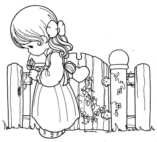 512x463 Coloring Book 4 Kids Girl In Love, Precious Moments To Color