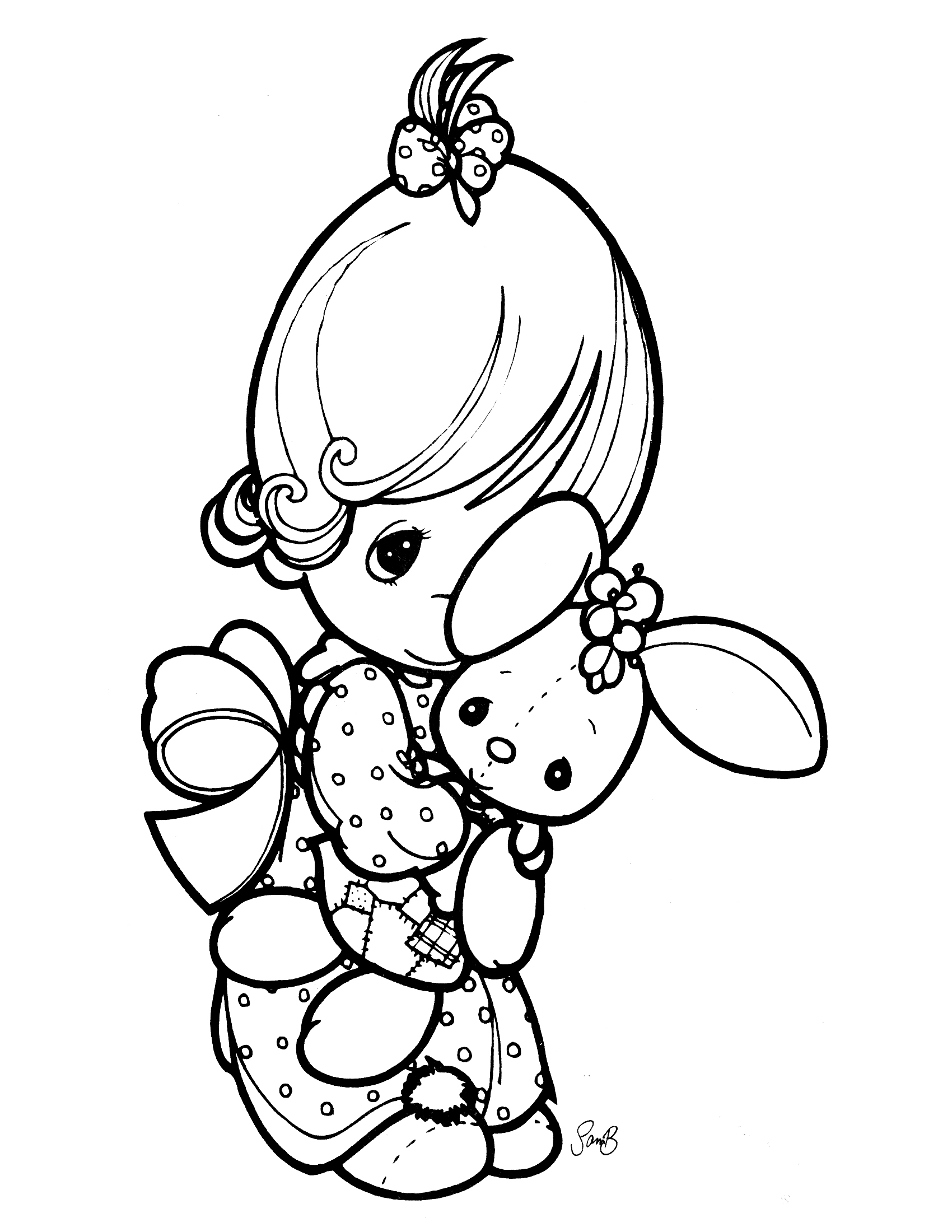 1700x2200 Precious Moments Coloring Page 14 Pages Beautiful Colouring Book