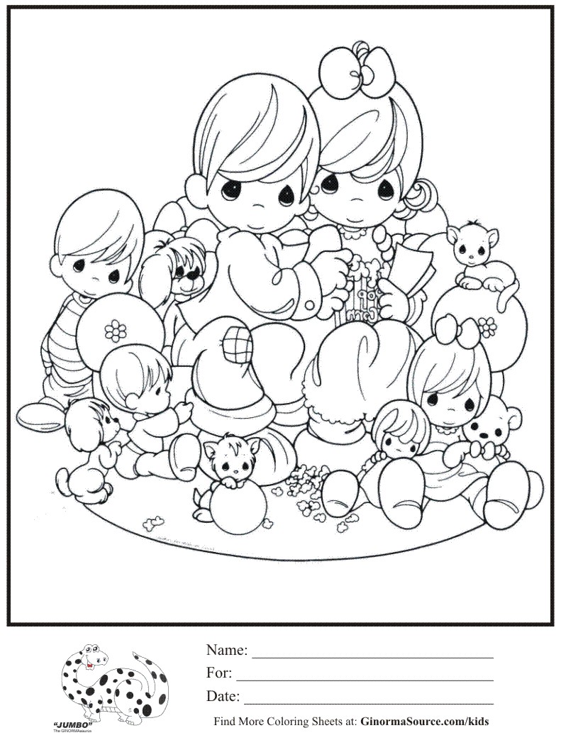 791x1050 Family Day Coloring Pages Kids Page Precious Moments Sheet Inside