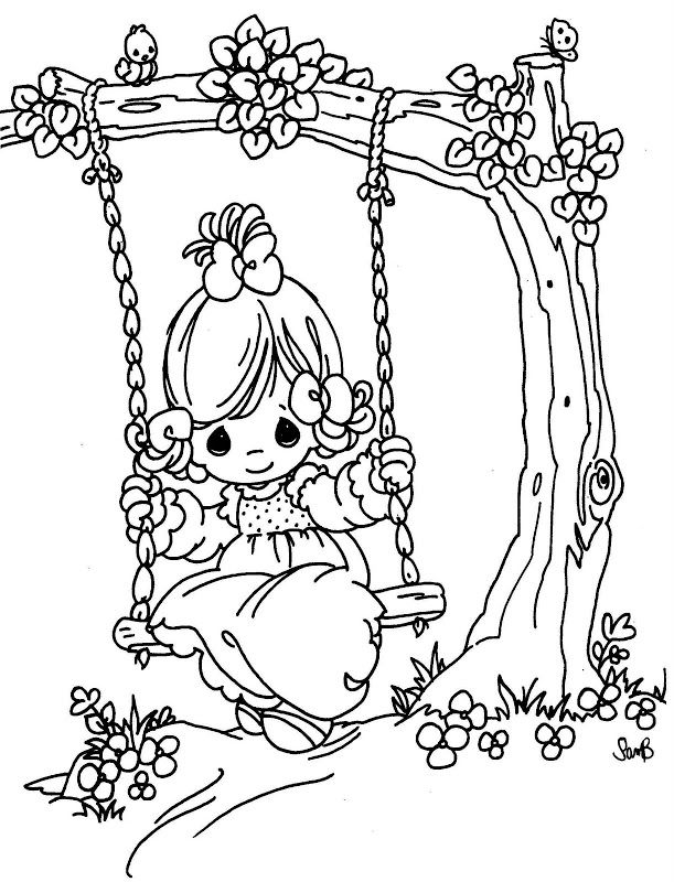 611x800 Coloring Pages Precious Moments Digital Stamps