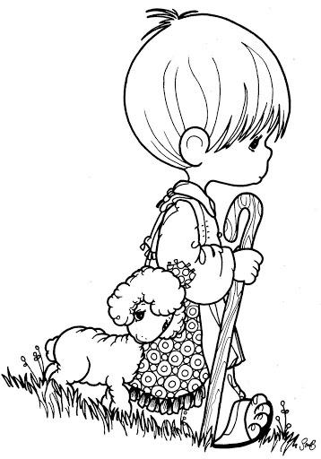 358x512 Precious Moments Nativity Coloring Page Free Download