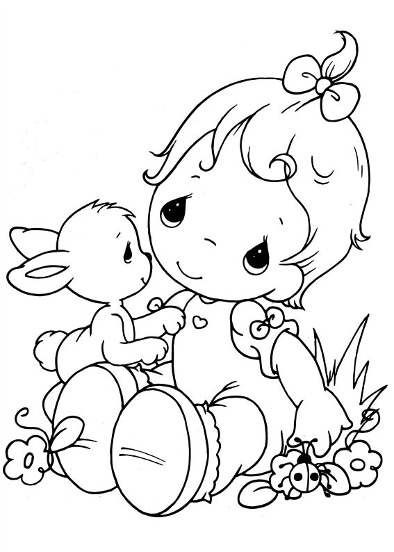 567x794 Baby Coloring Pages Precious Moments