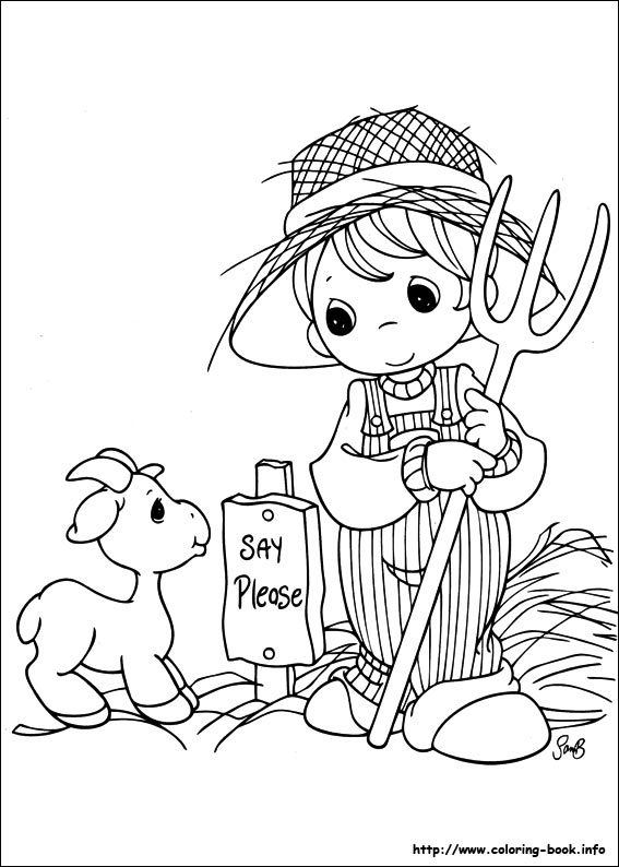 567x794 Precious Moments Coloring Pages Thanksgiving