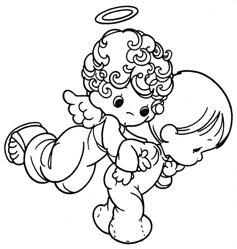 762x800 Coloring Pages Precious Moments Angels Wings