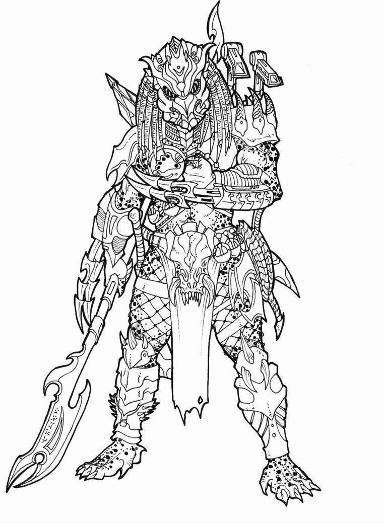 762x1049 Awesome Alien Vs Predator Coloring Pages Collection Free