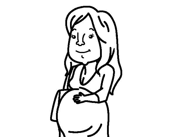 600x470 Pregnant Woman Coloring Page