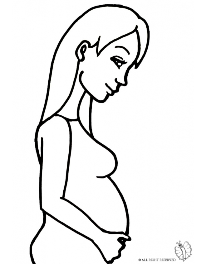 660x847 Coloring Page Of Pregnant Woman For Coloring For Kids