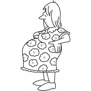 300x300 Coloring Pages Of Pregnant Woman New Standing