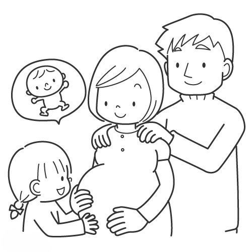 500x500 Pregnant Mom Coloring Pages