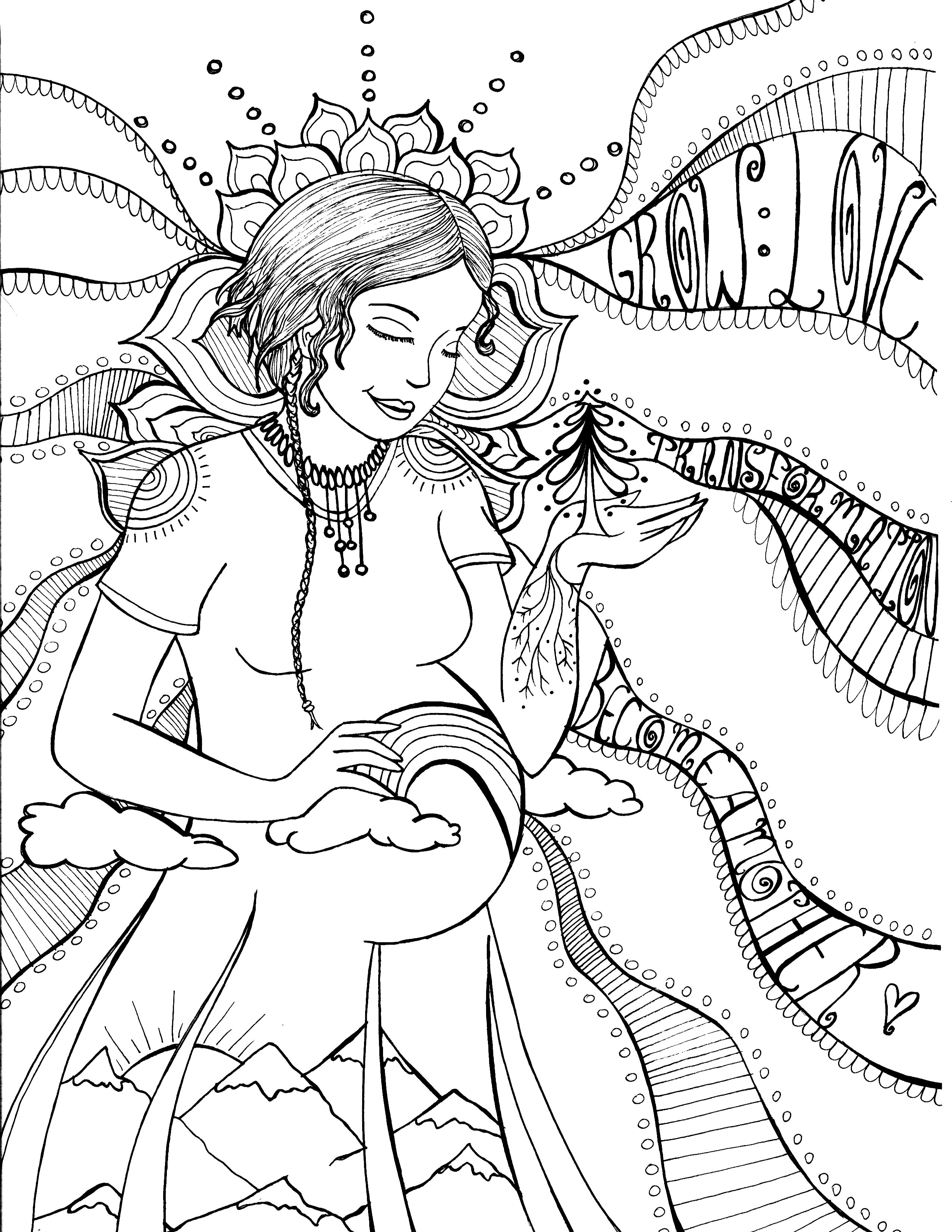 2550x3300 Blissful Belly Colouring Journal Colour And Write Your Way