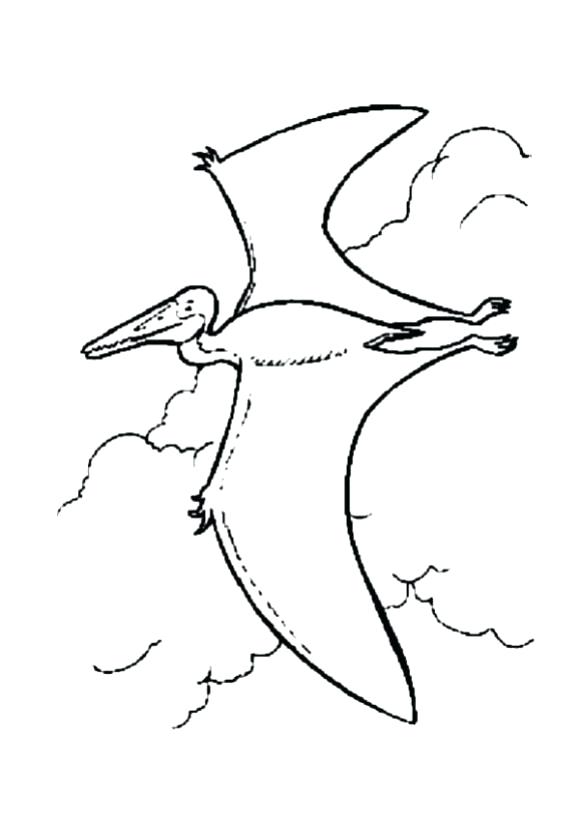 581x822 Dino Coloring Pages Dangerous Stegosaurus Flying Prehistoric Bird