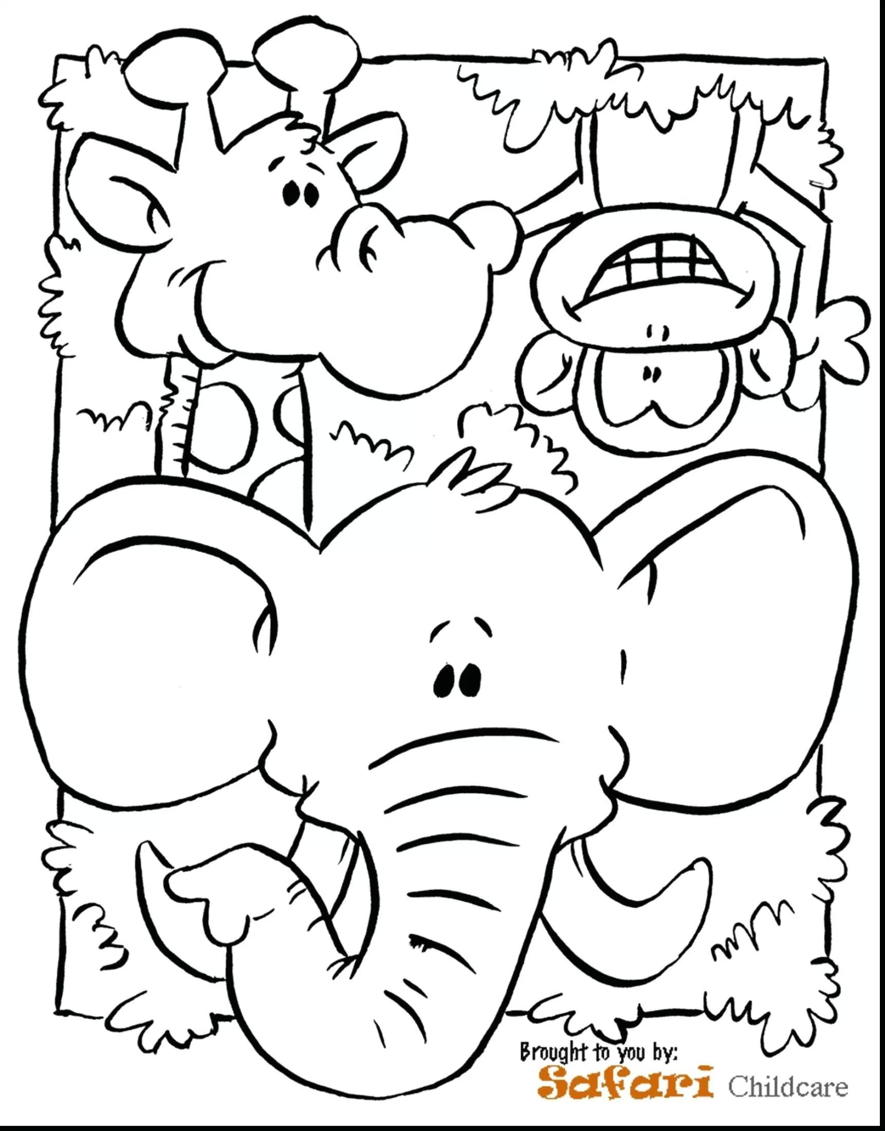 1722x2200 Awesome Coloring Pages Zoo Animals Preschool