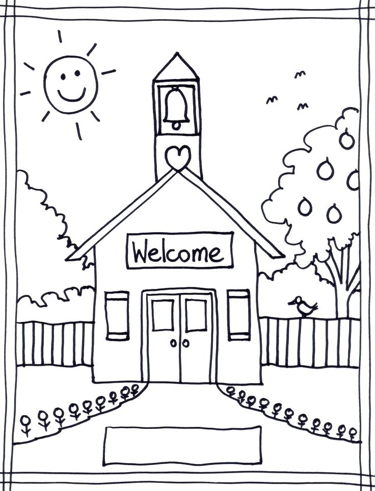 736x964 School Coloring Pages For Kindergarten
