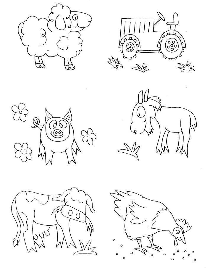 Preschool Farm Animal Coloring Pages