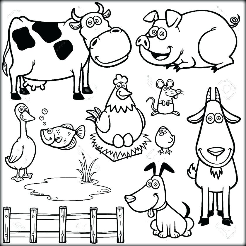 840x840 Farm Animals Printables Preschool In Addition To Wildlife Coloring