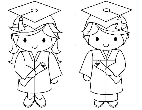 600x464 Kindergarten Graduation Coloring Page Preschool Graduation