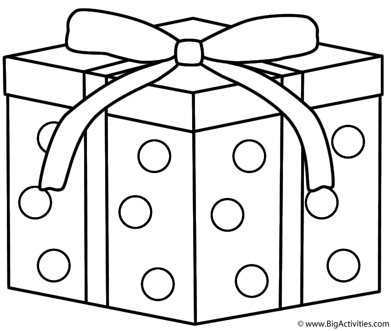 800x677 Christmas Gift Coloring Pages