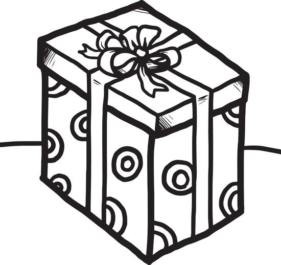 550x518 Christmas Present Coloring Pages