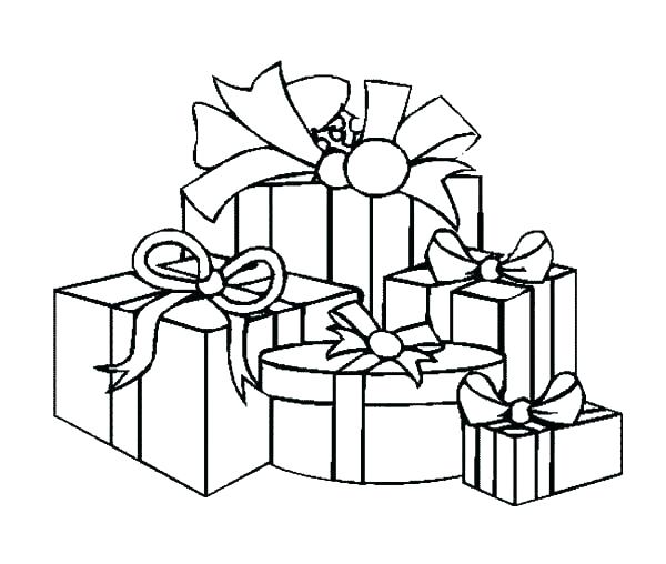 600x508 Birthday Present Colouring Page Coloring Printable Amazing New X
