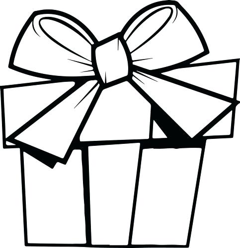 483x500 Present Coloring Page Big Bone Present Coloring Pages Present Bow