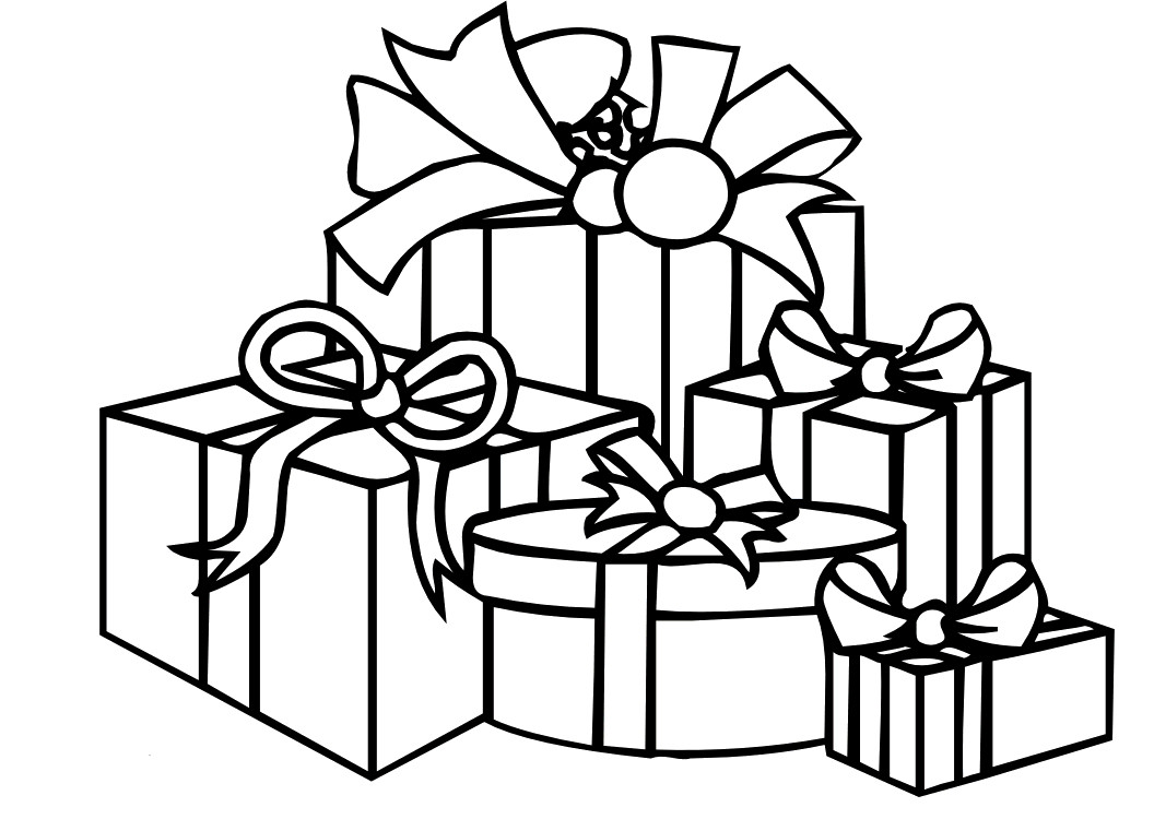 1056x761 Present Coloring Page Christmas Pages Presents Printable