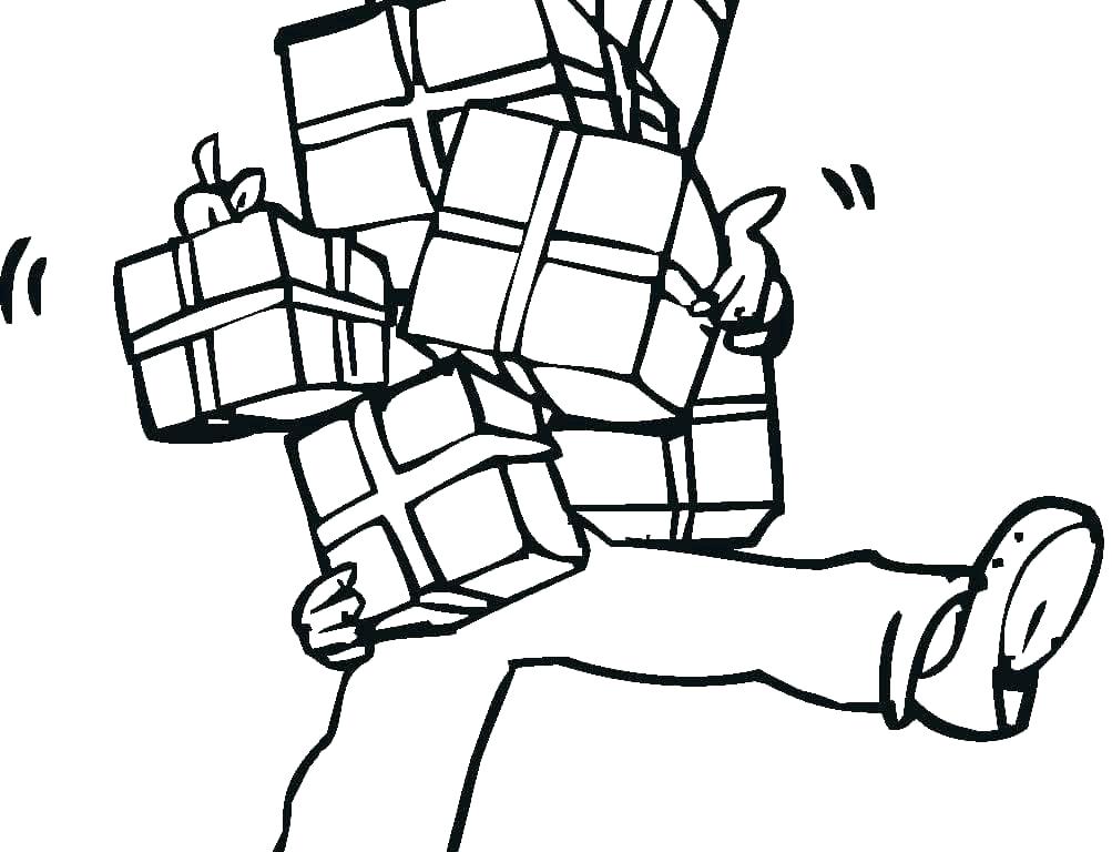 1003x768 Gifts Coloring Pages