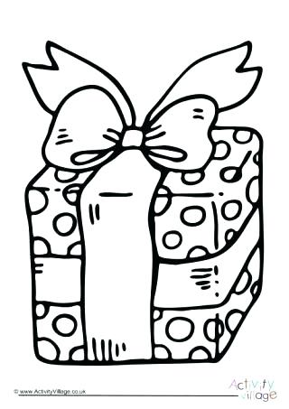 320x453 Christmas Gift Coloring Page Present Colouring Page 4 Pages