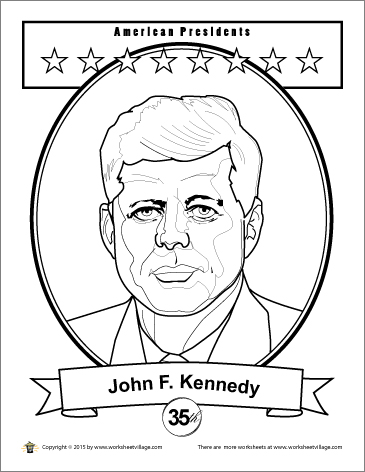 365x472 John F. Kennedy Coloring Page Worksheet Village