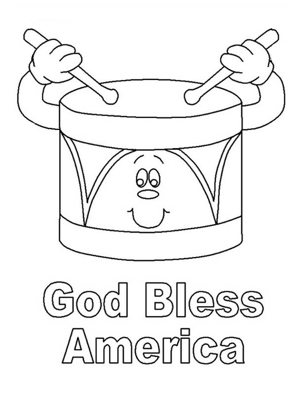 600x800 God Bless America On Presidents Day Coloring Page