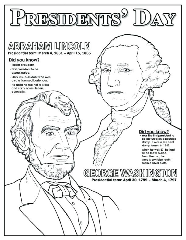 612x792 Abe Lincoln Coloring Page