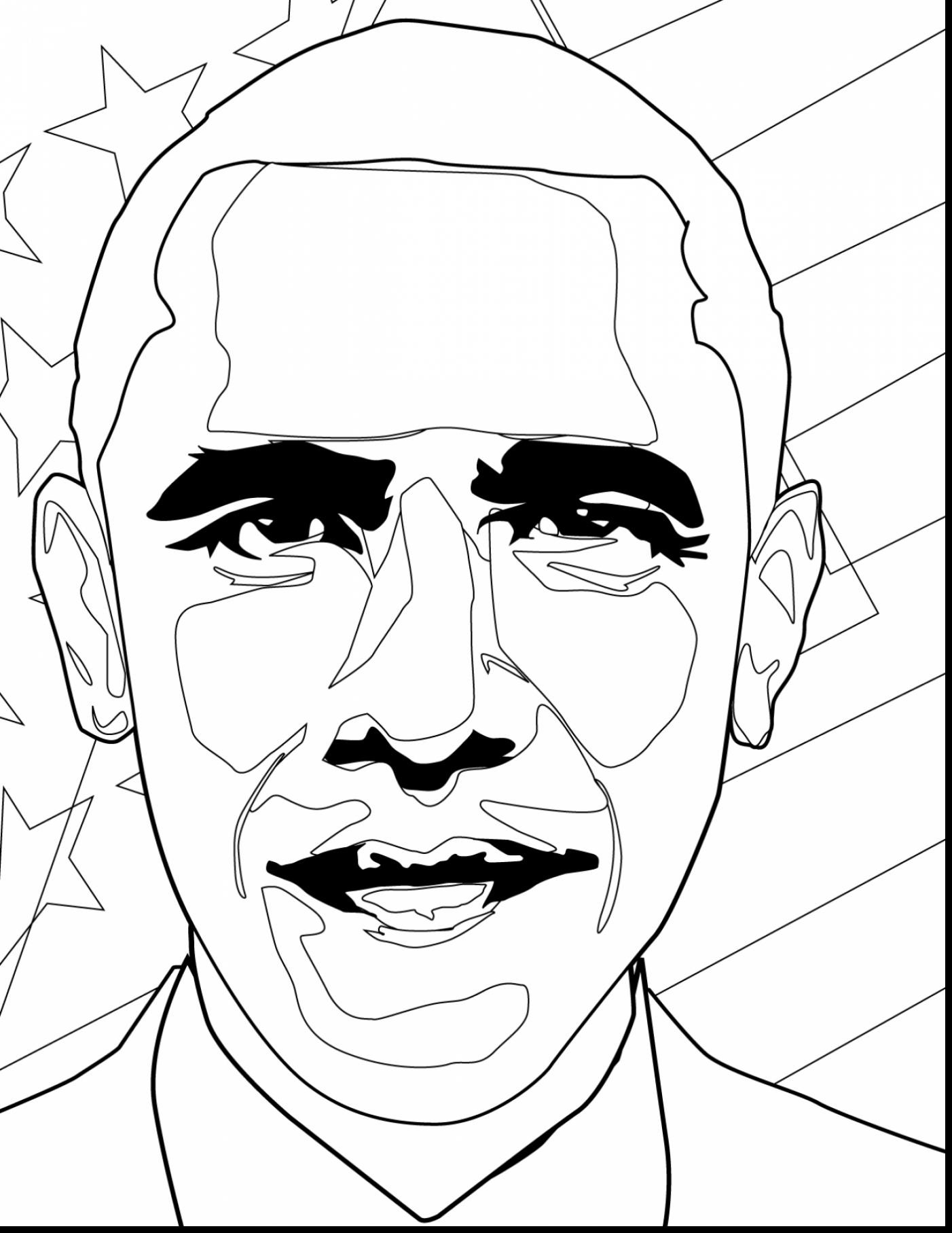 1402x1815 Lifetime President Obama Coloring Pages Free B