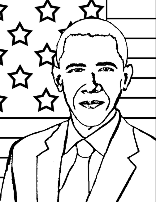 504x650 President Obama Coloring Page Amp Coloring Book