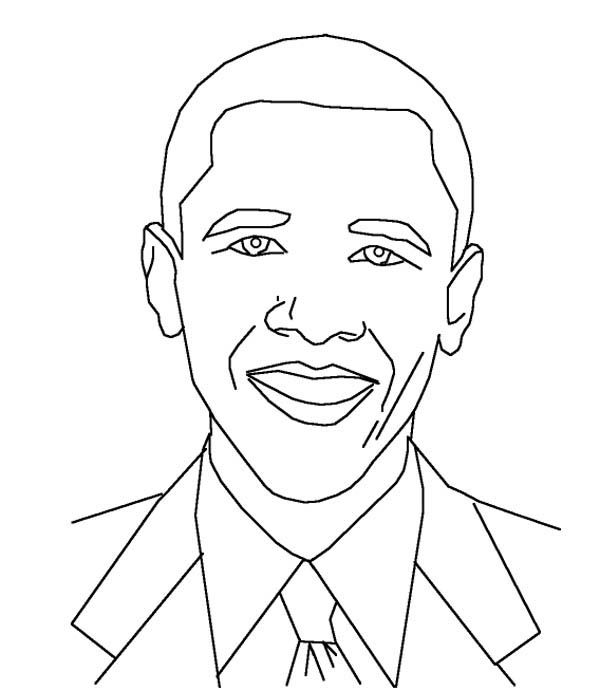 600x691 Coloring pictures of barack obama Barack Obama, Amazing Barack