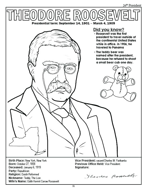 612x792 Presidents Coloring Pages Us Presidents Coloring Pages President