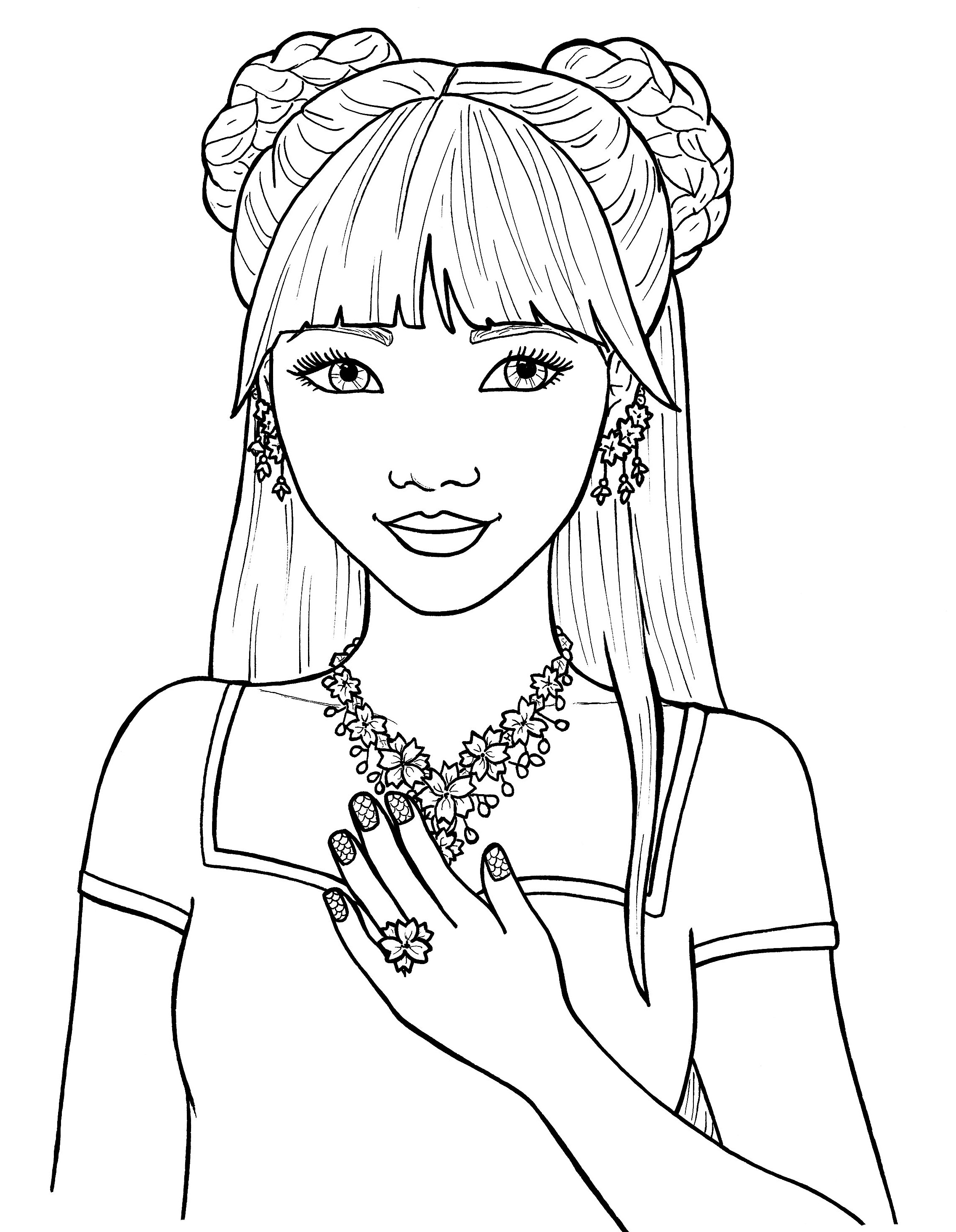 2272x2929 Coloring Pages Of Pretty Girls Free