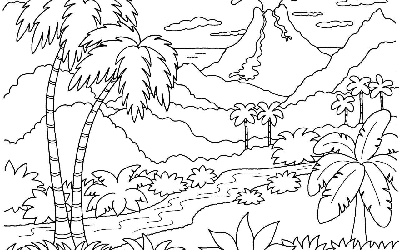 1280x800 Christmas Night Scenery Coloring Beautiful Printable Pages