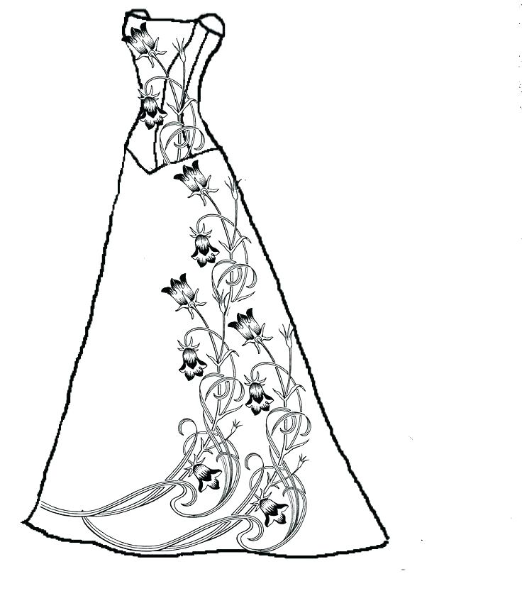 Pretty Dresses Coloring Pages