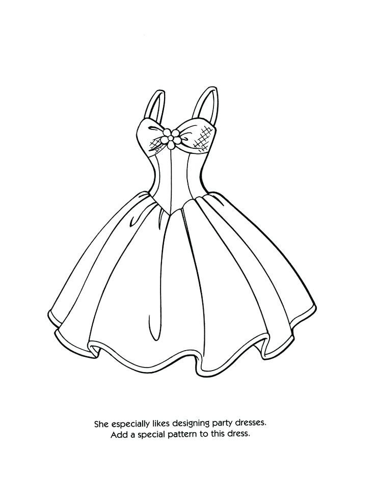 736x981 Coloring Pages Dresses Impair.co