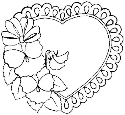 435x400 Hearts Coloring Page Heart Coloring Pages 6 Coloring Kids