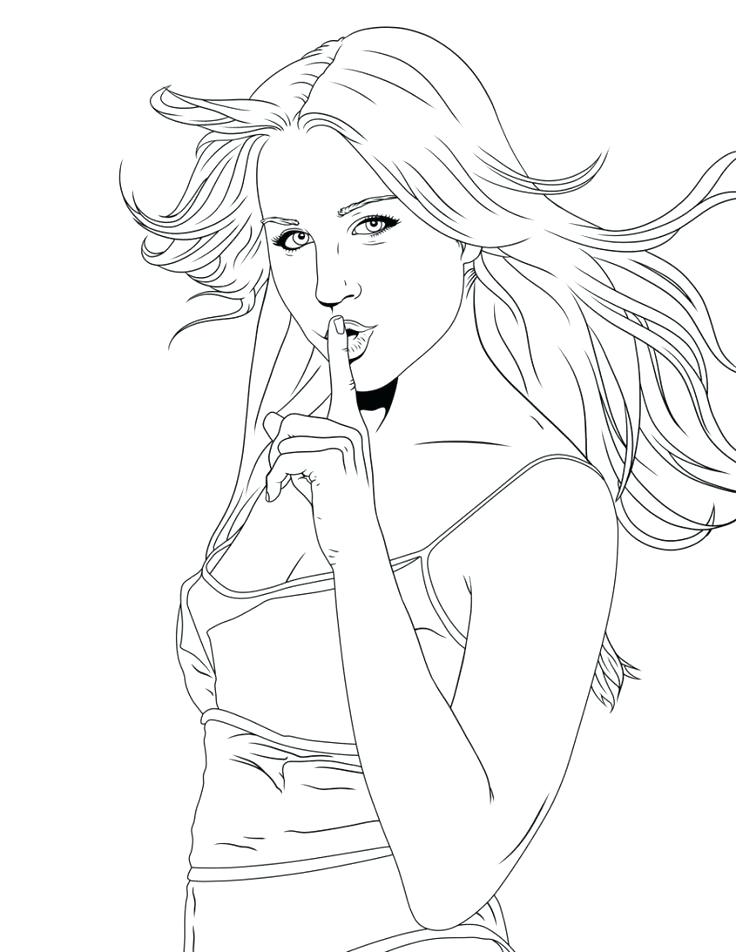 736x952 Beautiful Girl Colouring Pages Coloring For Tween Girls Printable