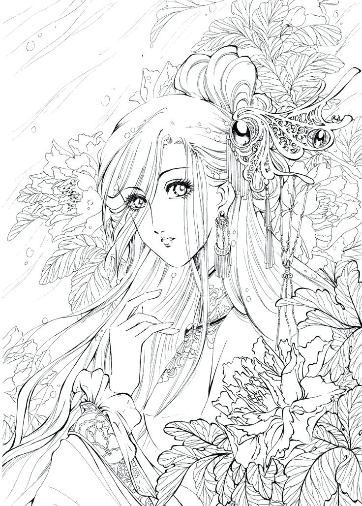 736x1028 Pretty Girl Coloring Pages Sendflare.co