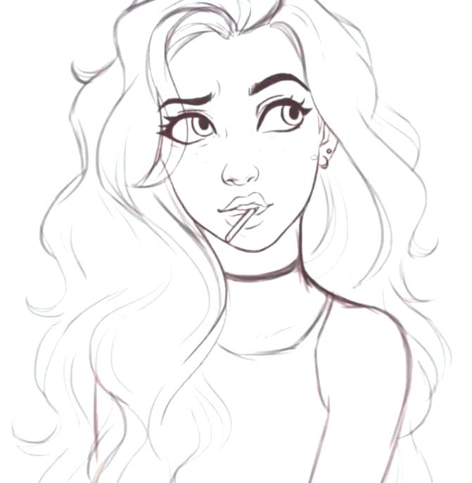 671x687 Coloring Pages For Girls Cute Girl Coloring Pages Medium Size