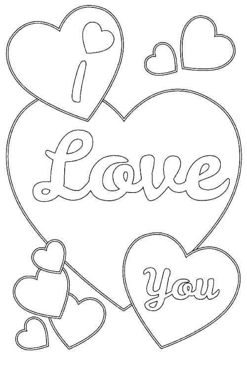 500x750 Cute Heart Coloring Pages